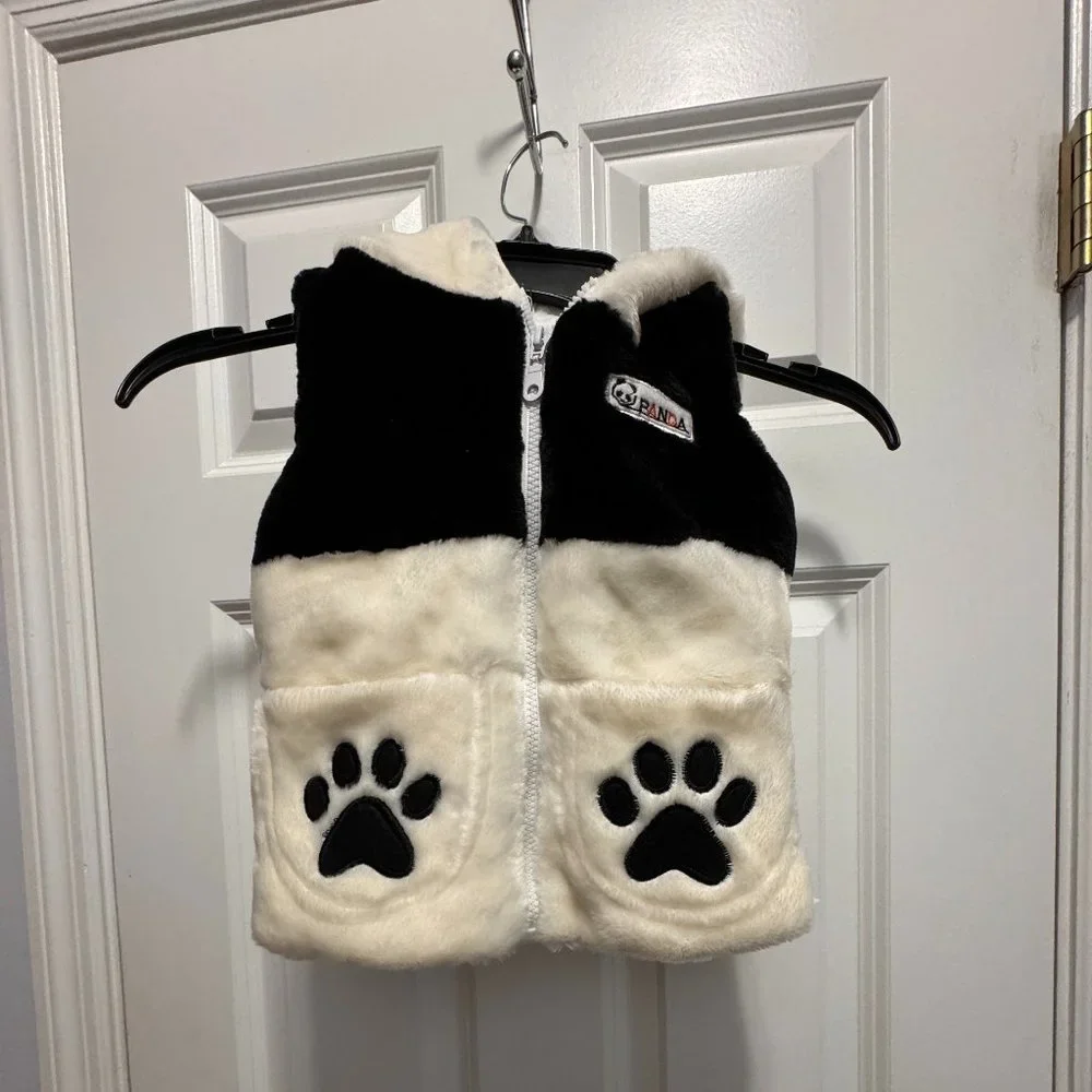Panda sleevelees vest hoodie